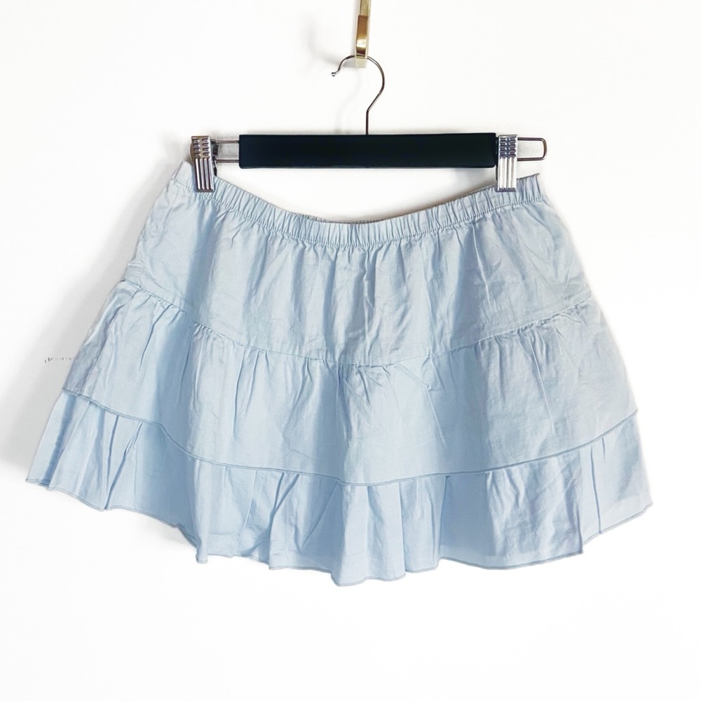 Brandy Melville John Galt NWT Micro Skirt Blue Tiered Mini One Size / S M L - Picture 9 of 10